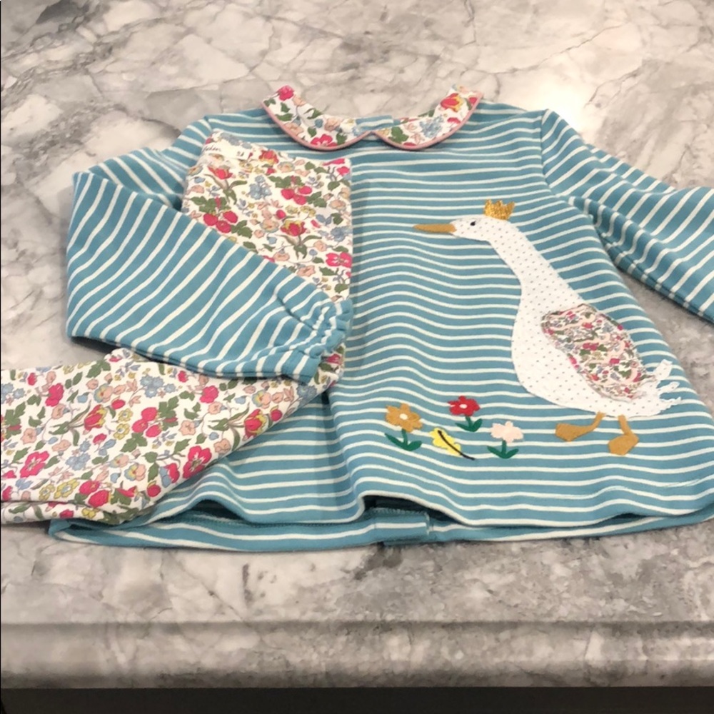 Baby Boden leggings & shirt set 2-3Y